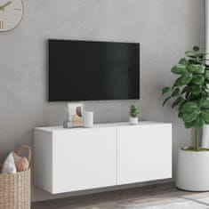 Greatstore TV skříňka nástěnná bílá 100 x 30 x 41 cm