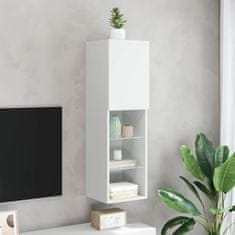 Vidaxl TV skříňka s LED osvětlením bílá 30,5 x 30 x 102 cm