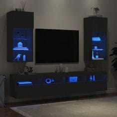 Greatstore TV skříňky s LED osvětlením 2 ks černé 40,5 x 30 x 90 cm