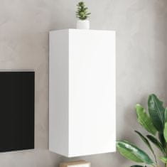 Greatstore Nástěnná TV skříňka bílá 40,5 x 30 x 90 cm kompozitní dřevo