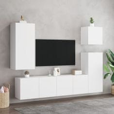 Greatstore Nástěnná TV skříňka bílá 40,5 x 30 x 90 cm kompozitní dřevo