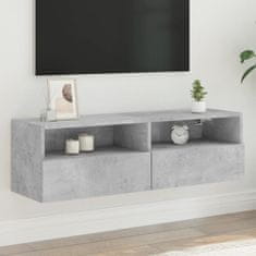 Greatstore Nástěnná TV skříňka betonově šedá 100x30x30 cm kompozitní dřevo