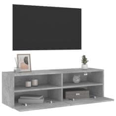 Greatstore Nástěnná TV skříňka betonově šedá 100x30x30 cm kompozitní dřevo