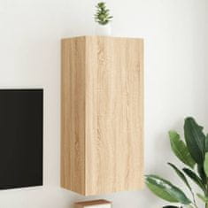 Greatstore Nástěnná TV skříňka dub sonoma 40,5x30x90 cm kompozitní dřevo