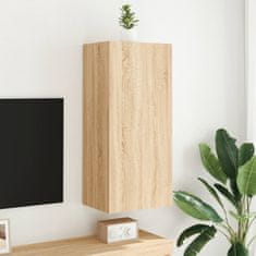 Greatstore Nástěnná TV skříňka dub sonoma 40,5x30x90 cm kompozitní dřevo