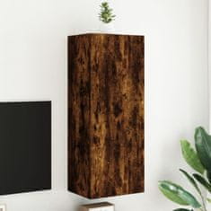 Vidaxl Nástěnná TV skříňka kouřový dub 40,5x30x102 cm kompozitní dřevo