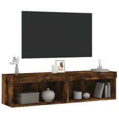 Greatstore TV skříňky s LED osvětlením 2 ks kouřový dub 60 x 30 x 30 cm