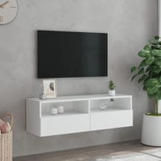 Vidaxl Nástěnná TV skříňka bílá 100 x 30 x 30 cm kompozitní dřevo