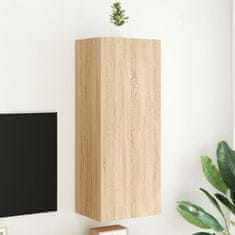 Greatstore Nástěnná TV skříňka dub sonoma 40,5x30x102 cm kompozitní dřevo