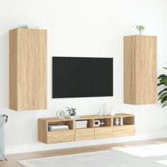 Greatstore Nástěnná TV skříňka dub sonoma 40,5x30x102 cm kompozitní dřevo