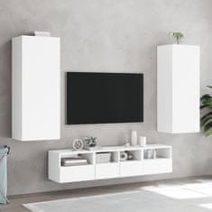 Greatstore Nástěnná TV skříňka bílá 40,5 x 30 x 102 cm kompozitní dřevo