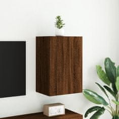 Greatstore Nástěnná TV skříňka hnědý dub 40,5x30x60 cm kompozitní dřevo