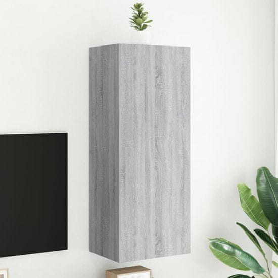 Vidaxl Nástěnná TV skříňka šedá sonoma 40,5x30x102 cm kompozitní dřevo