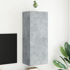 Greatstore Nástěnná TV skříňka betonově šedá 40,5 x 30 x 102 cm kompozit