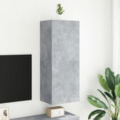 Greatstore Nástěnná TV skříňka betonově šedá 40,5 x 30 x 102 cm kompozit