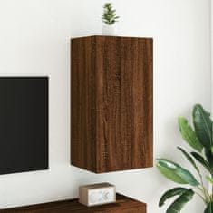 Vidaxl Nástěnná TV skříňka s LED osvětlením hnědý dub 40,5x35x80 cm