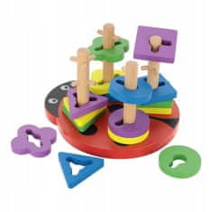 KOMFORTHOME Dřevěná beruška Puzzle Montessori Sorter