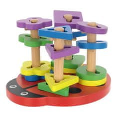 KOMFORTHOME Dřevěná beruška Puzzle Montessori Sorter