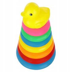 KOMFORTHOME Pyramidová kachna s kolečky Montessori Duck 8 kusů