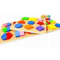KOMFORTHOME Tři Montessori dřevěné postavičky puzzle 48 dílků