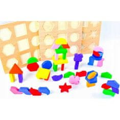 KOMFORTHOME Tři Montessori dřevěné postavičky puzzle 48 dílků