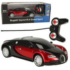 WOWO Bugatti Veyron RC Auto na Dálkové Ovládání, Licencovaný Model 124, Červená Barva