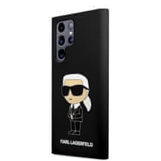 Karl Lagerfeld  Liquid Silicone Ikonik NFT Zadní Kryt pro Samsung Galaxy S23 Ultra Black