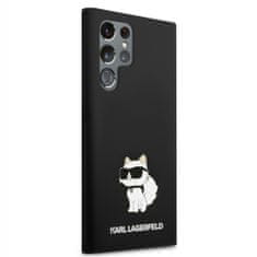 Karl Lagerfeld  Liquid Silicone Choupette NFT Zadní Kryt pro Samsung Galaxy S23 Ultra Black