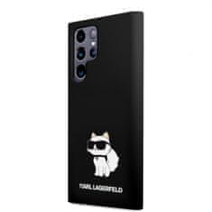 Karl Lagerfeld  Liquid Silicone Choupette NFT Zadní Kryt pro Samsung Galaxy S23 Ultra Black