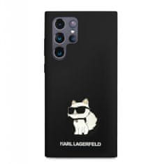 Karl Lagerfeld  Liquid Silicone Choupette NFT Zadní Kryt pro Samsung Galaxy S23 Ultra Black