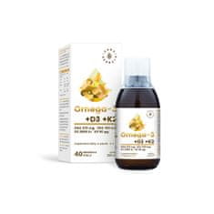 Aura Herbals Aura Herbals omega 3 (370 dha) + d3 (2000iu) + k2mk7 tekutina 200 ml BI2716