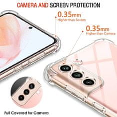 Techsuit Silikonové pouzdro se zesílenými hranami pro Samsung Galaxy S22 - Transparentní KP30010