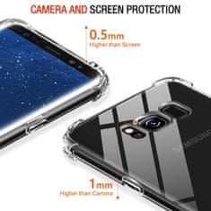 Techsuit Silikonové pouzdro se zesílenými hranami pro Samsung Galaxy S8 Plus - Transparentní KP30017