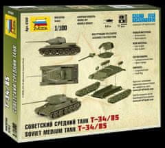 Zvezda T-34/85, Wargames (WWII) 6160, 1/100