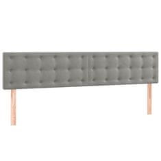 Vidaxl Box spring postel s matrací světle šedá 180x200 cm samet