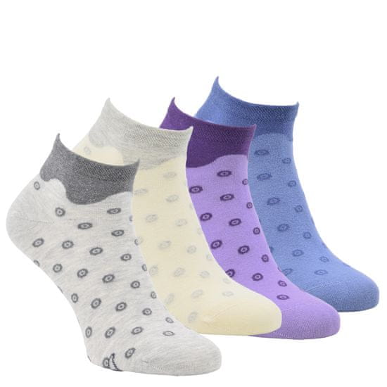 Zdravé Ponožky Zdravé ponožky dámské bavlněné barevné letní sneaker puntíkované ponožky 6402224 4pack