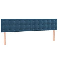 Vidaxl Box spring postel s matrací tmavě modrá 200x200 cm samet