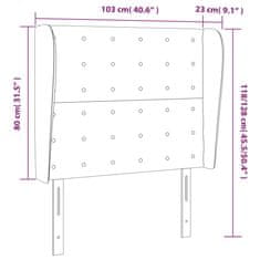 Vidaxl Čelo postele typu ušák cappuccino 103x23x118/128 cm umělá kůže