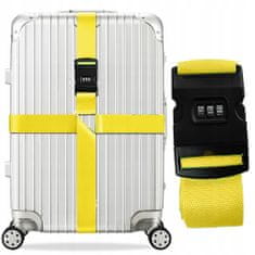 Korbi Křížový popruh na kufr se zámkem (žlutý)