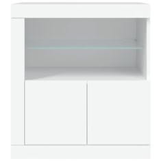 Greatstore Příborník s LED osvětlením bílý 60,5 x 37 x 67 cm