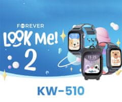 Forever Chytré hodinky pro děti Kids Look Me 2 KW-510 4G/LTE, GPS, WiFi, růžové