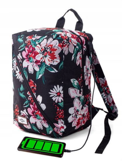 TopKing Cestovní batoh WIZZAIR s USB 40 x 30 x 20 cm