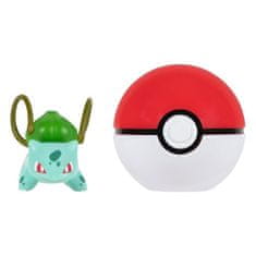 Jazwares Pokémon Clip and Go Poké Ball figurka Bulbasaur