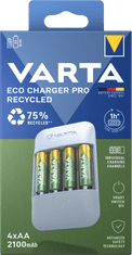 Varta nabíječka baterií Eco Charger Pro Recycled včetně 4 AA 2100 mAh Recycled (57683101121)