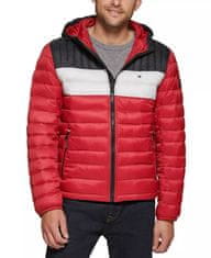 Tommy Hilfiger Prošívaná zimní pánská bunda Quilted Color Blocked červená L