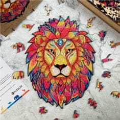 InnoVibe Magické dřevěné barevné puzzle - Tajemný lev