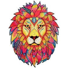 InnoVibe Magické dřevěné barevné puzzle - Tajemný lev