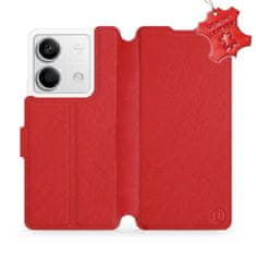 Mobiwear Kožené flip pouzdro na mobil Xiaomi Redmi Note 13 5G - Červené - L_RDS