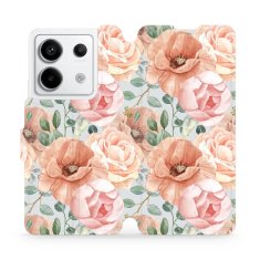 Mobiwear Flip pouzdro na mobil Xiaomi Redmi Note 13 Pro 5G / Poco X6 5G - MP02S Pastelové květy