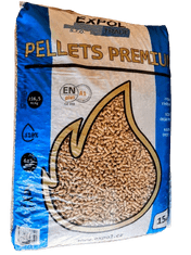 Kaxl Pelety dřevěné Premium Pellets A1, 53ks pytlů - 795kg EXPOL TRADE EL-PEL-53